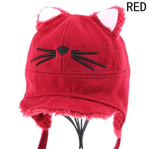 New 3D Ears Animal Caps Cat Headwear Winter Kids Boy Girl Ear Cups Hats ...