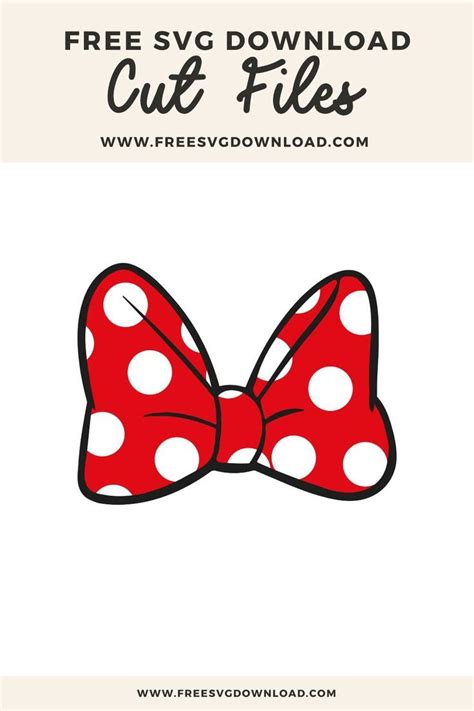 Minnie Mouse Bow SVG Disney Svg Mickey Mouse Svg Birthday Svg Free