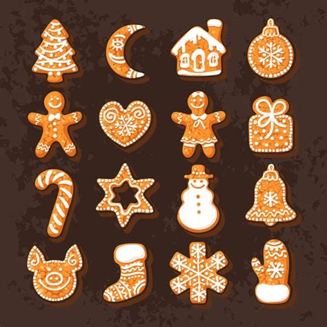 Christmas And New Year Text Gingerbread Alphabet And Cute Traditional