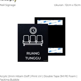 Jual Sign Akrilik RUANG TUNGGU Waiting Room Print Papan Nama