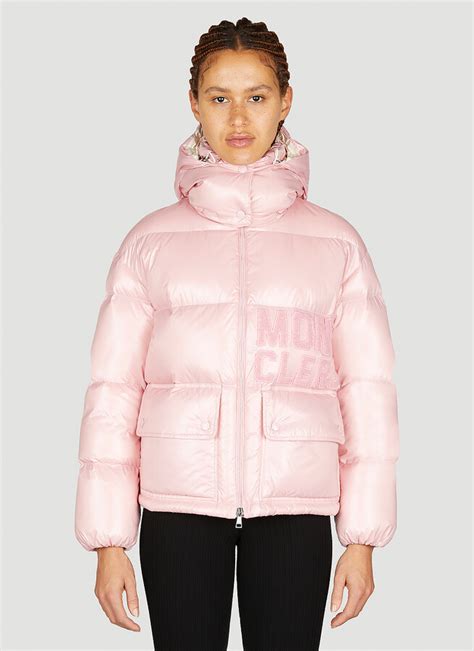 Moncler Abbaye Short Down Jacket Woman Jackets Pink Shopstyle