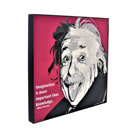 Famous Pop Art Albert Einstein 25cm x 25cm Wall Frame – Blue Cloud