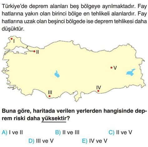 Türkiyede İç Kuvvetlerin Etkisi Test Çöz 10 Sınıf Coğrafya Yeni