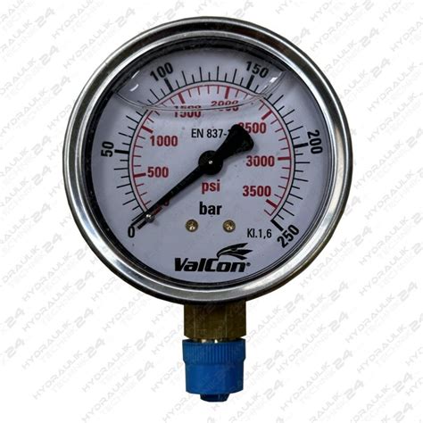 Hydraulik Manometer ø63 mm Glycerin Edelstahl ECO Line 0 bis 1000 bar