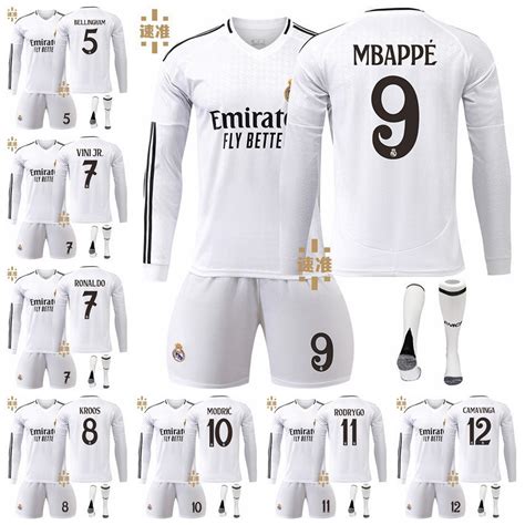 Temporada Real Madrid Home Kit De Futebol De Manga Longa Camisa