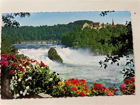 RHEINFALL Mit Schloss Laufen Ansichtskarte Kaufen Auf Ricardo