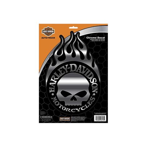 Harley-Davidson® Embossed Flaming Willie G Skull Logo - 9’’ x 13