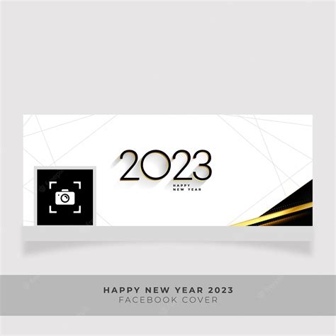 Premium Vector | 2023 3d style new year facebook cover design