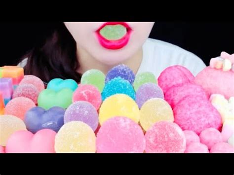 ASMR Rainbow Dessert Kohakuto Balls Eating Mukbang Rionasmr5337