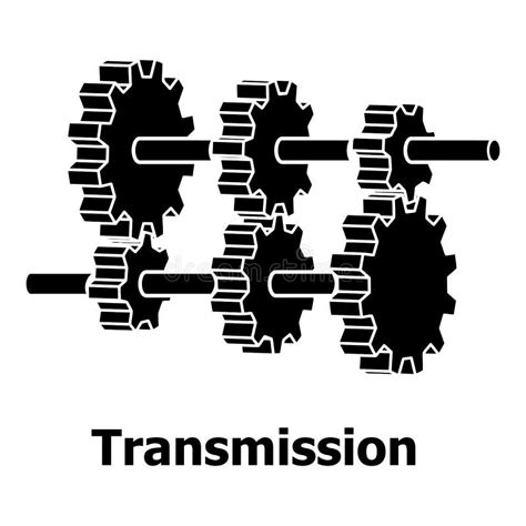 Simple Transmission Logo For Engineering Mechanics Connection Stock