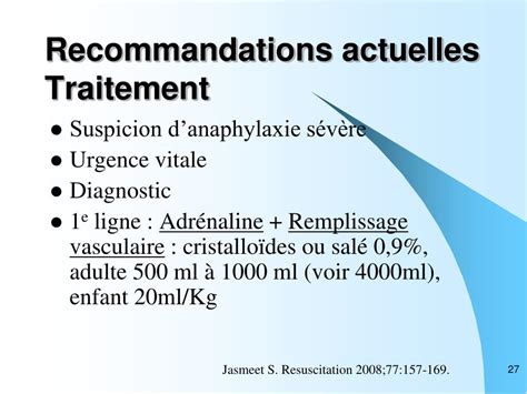 PPT Prise en charge de lAnaphylaxie Sévère Expérience du Réseau