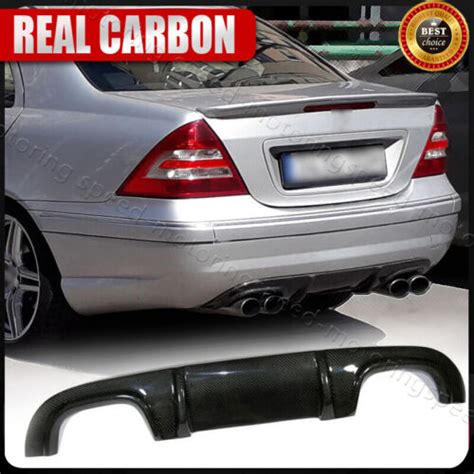 Carbon Fiber Rear Bumper Diffuser Lip For Mercedes Benz W C C