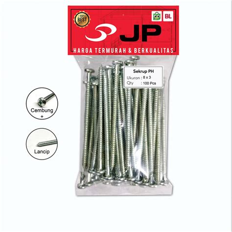 Jual SEKRUP PH 8 X 3 SKRUP PH 8x3 BAUT TAPPING ISI 100 PCS Shopee