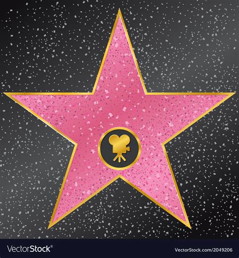 Star Hollywood Walk of Fame Royalty Free Vector Image