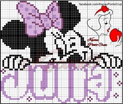 Ponto Cruz Desenho Da Minnie Ponto Cruz Andreia B Disney Cross