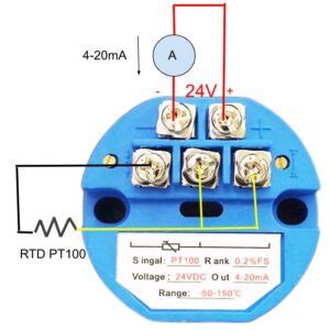 Transmisor De Temperatura De 4 20mA Para PT100 24V MTLAB