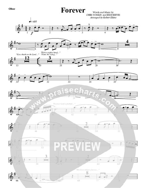 Forever Oboe Sheet Music Pdf G Worship Praisecharts