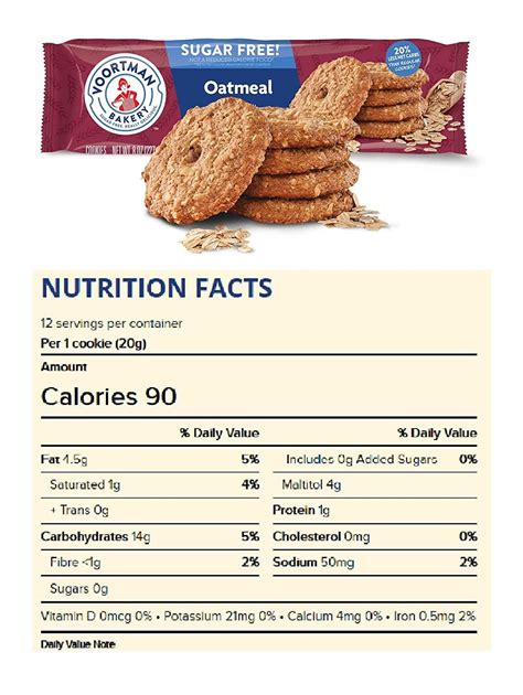 Voortman Bakery Sugar Free Oatmeal Cookies Pack Delicious And