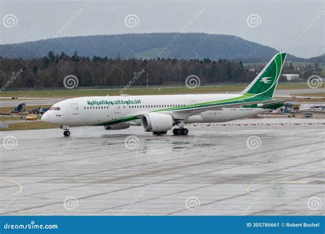 Yi Atd Iraqi Airways Boeing Dreamliner Jet In Zurich In