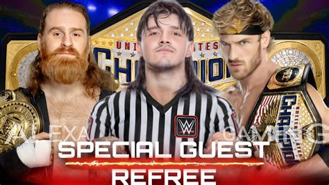 WWE 2K24 Special Guest Referee Match Sami Zayn VS Logan Paul WWE