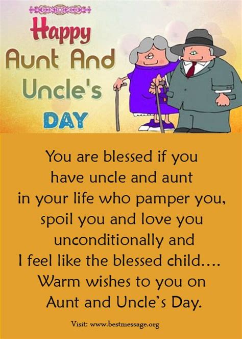 Sweet Happy Aunt And Uncle Day Text Messages To Help Wish Your Relatives Send Beautiful Aunt