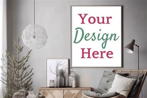 Scandinavian Interior Mockup Wall Art Graphic By Lara S Designs