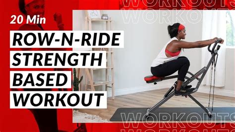 A Woman Is Working Out On An Exercise Bike With The Words Row N