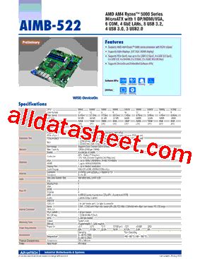 Aimb Datasheet Pdf Advantech Co Ltd