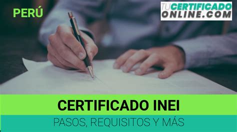 ᐈ Certificado INEI Requisitos Paso a Paso y MÁS