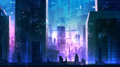 Futuristic City Night Wallpapers on WallpaperDog