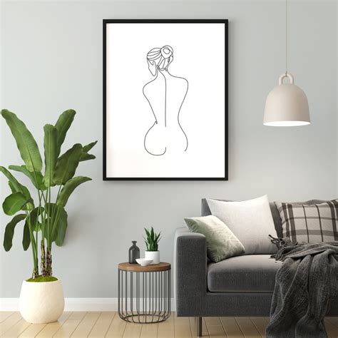 Naked Women Line Art Women Line Art Print Female Figure Line Art