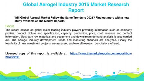 PPT Global Aerogel Industry Forcast 2016 2021 Market Trends