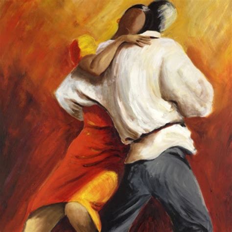 Tango Dancers Painting, Argentine Tango Canvas Print, Couple Dancing ...