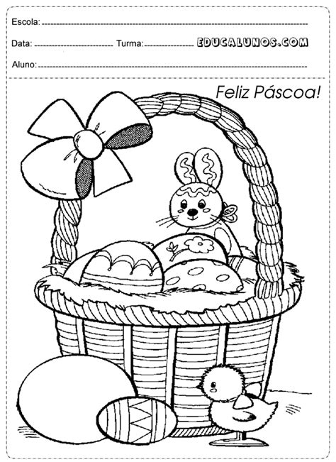 Desenhos para colorir semana da páscoa Atividades Pedagógicas