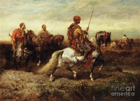 Arab Horsemen Painting By Adolf Schreyer Pixels