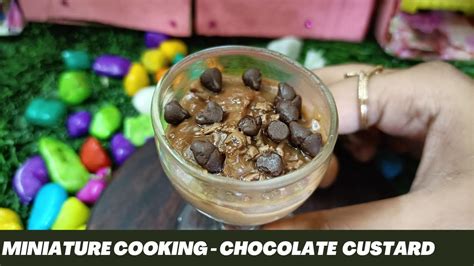 Miniature Cooking Chocolate Custard Chocolate Custard Pudding ️ Youtube