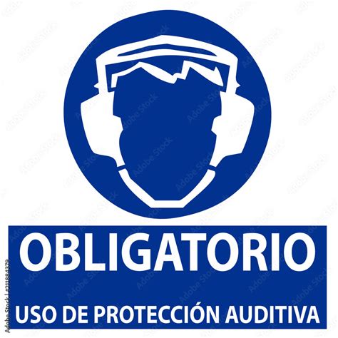 Señal De Obligatorio Uso De Protección Auditiva Vector De Stock Adobe