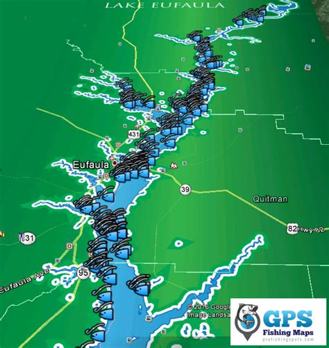 Lake Eufaula Fishing Map