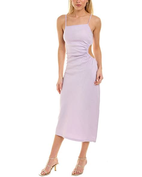 Buy Monrow Linen Blend Slip Dress Nocolor At Off Editorialist