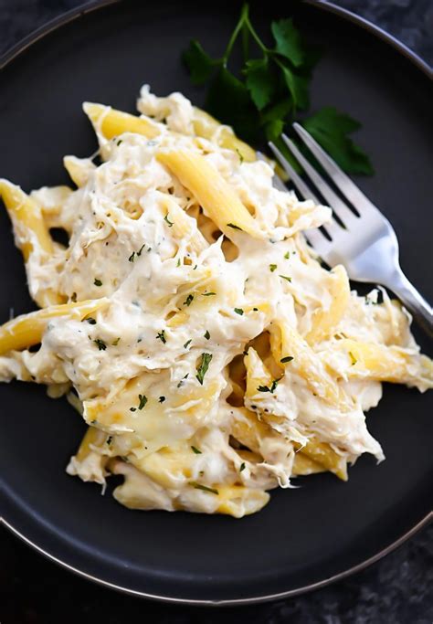 Three Cheese Chicken Alfredo Bake