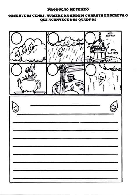 Produção De Texto Sobre A Água - 💖Produção de texto-Ciências-Ciclo da água · Alfabetização Blog