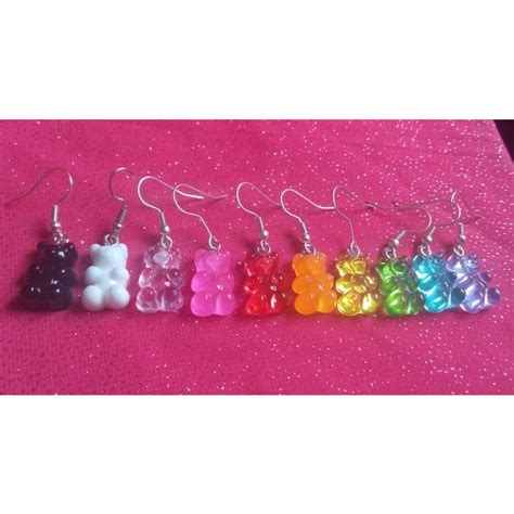 Brinco Ursinho Gummy Bear Resina Moda Aesthetic Shopee Brasil