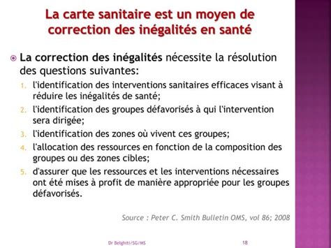 Carte Sanitaire Ppt