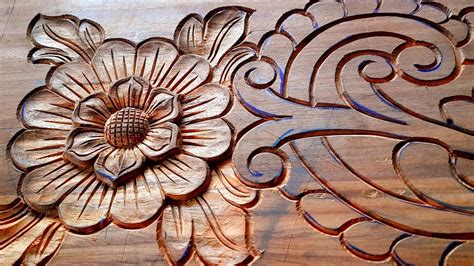 Teak Palang Flower Making Up Wood Art Flower And Leaf Wood Carving