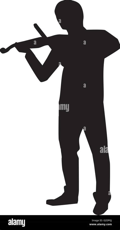 Violin player silhouette Stock Vector Image & Art - Alamy