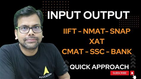 Input Output Reasoning For Iift Nmat Snap Xat Bank Ssc Quicks