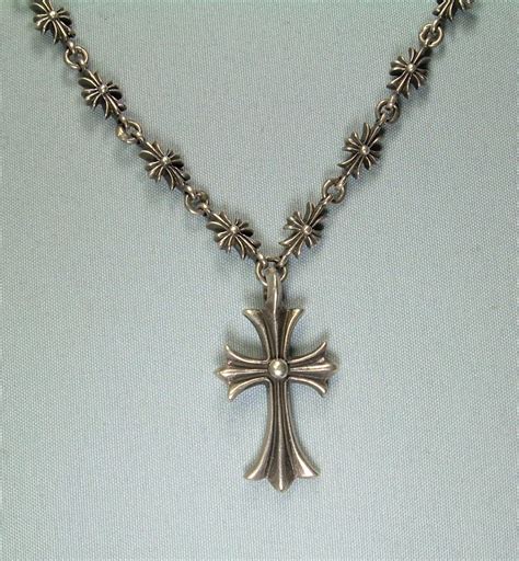 Sterling Chrome Hearts Cross Pendant And Crosses Chain Etsy