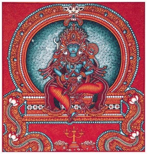 Bhadra Kali Goddess Vidya Kerala Mural Painting Tanjore Painting