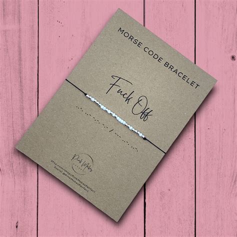 Fuck Off Morse Code Bracelet Matching Couple Custom Bracelet Hidden Message Bracelets Etsy