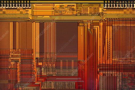 Microprocessor components, micrograph - Stock Image - C026/4149 ...